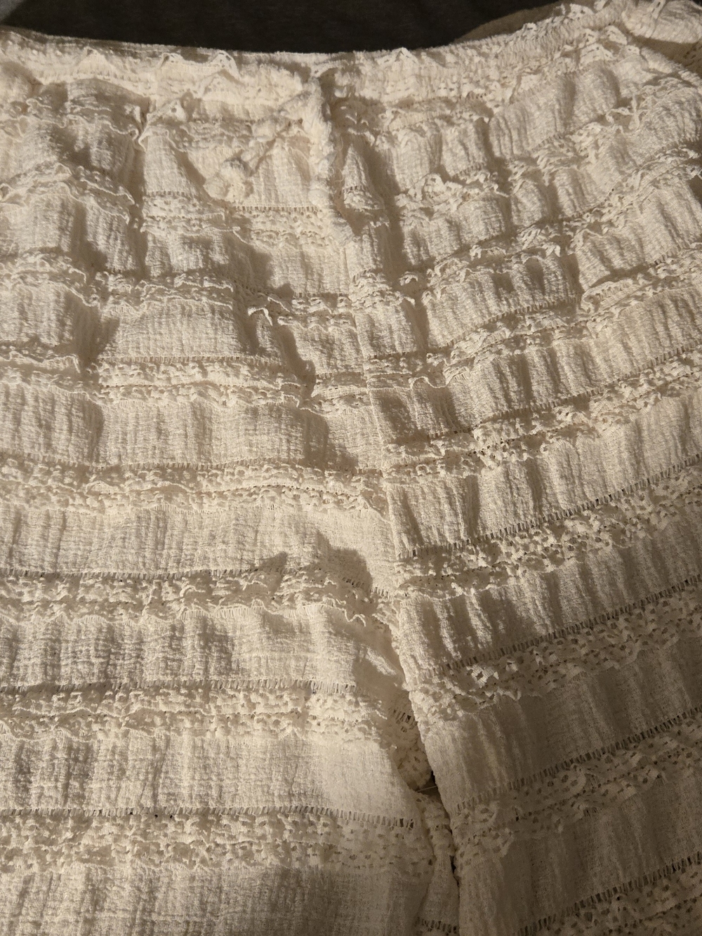POL Boho Lace Wide-Leg Pants in Cream - Picture 6 of 8